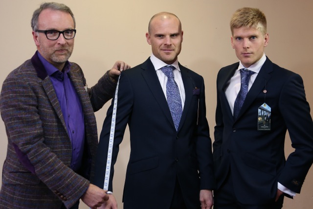 Measuring up the members of Bradford City Football club ahead of their Cup Final bid at Wembley.