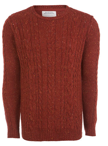 This is a great example of a cable knit from high Street favourite Burton. 