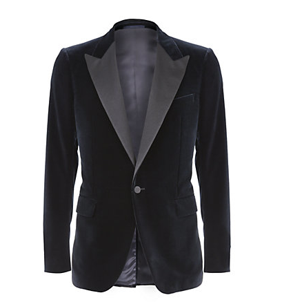 This Lanvin tuxedo jacket is a perfect partner to any number of tailored trousers, the peaked satin lapels offer a classic addition to this modern eveningwear item.