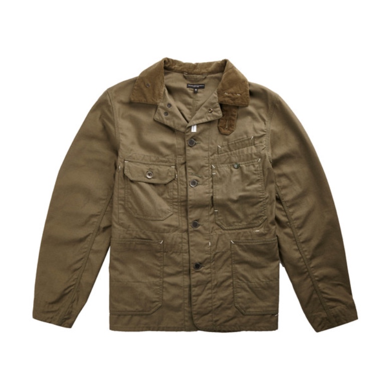 Engineered Garments Coverall Jacket Olive Nyco Reversed Sateen